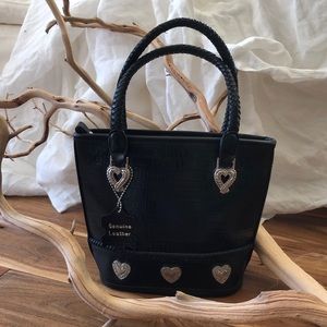 NWOT Mini Leather Bucket Bag